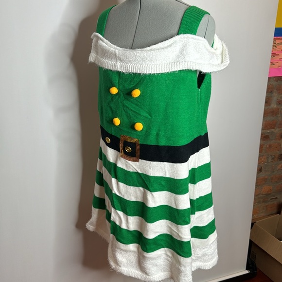 Planet gold elf plus size ugly sweater dress for women size 2X Christmas - Picture 7 of 9